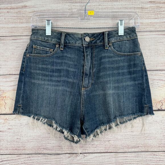 PAIGE Pants - Paige Cut off Denim Jean Shorts Women's Size 27 Blue Medium Wash Denim